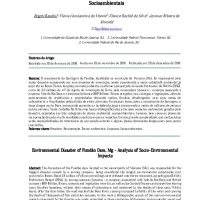 Desastre Ambiental da Barragem de Fundão, MG – Análise de Impactos Socioambientais