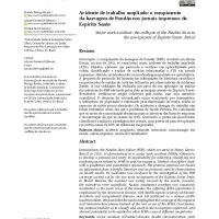 Acidente de trabalho ampliado: o rompimento  da barragem de Fundão nos jornais impressos do  Espírito Santo.
