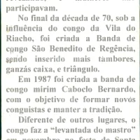 História da chegada da banda de Congo em Regência