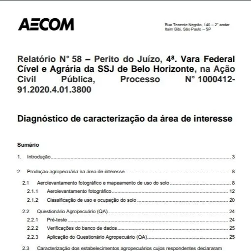 Relatório N° 58 – Diagnóstico de caracterização da área de interesse