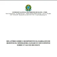 Relatório sobre o rompimento da barragem de rejeitos da mineradora Samarco e seus efeitos sobre o Vale do Rio Doce