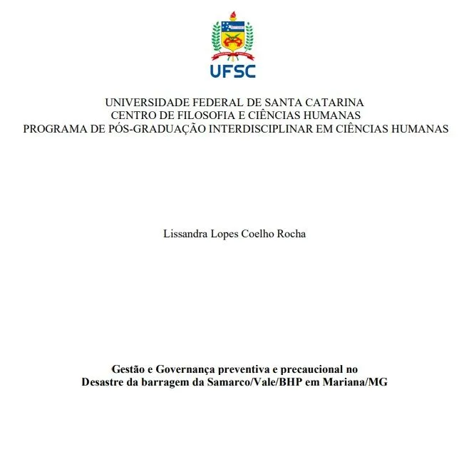 Gestão e Governança Preventiva e Precaucional no Desastre da Barragem da Samarco/Vale/BHP em Mariana/MG