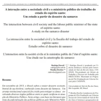 A interação entre a sociedade civil e o Ministério Público do Trabalho do Espírito Santo: um estudo a partir do desastre da Samarco