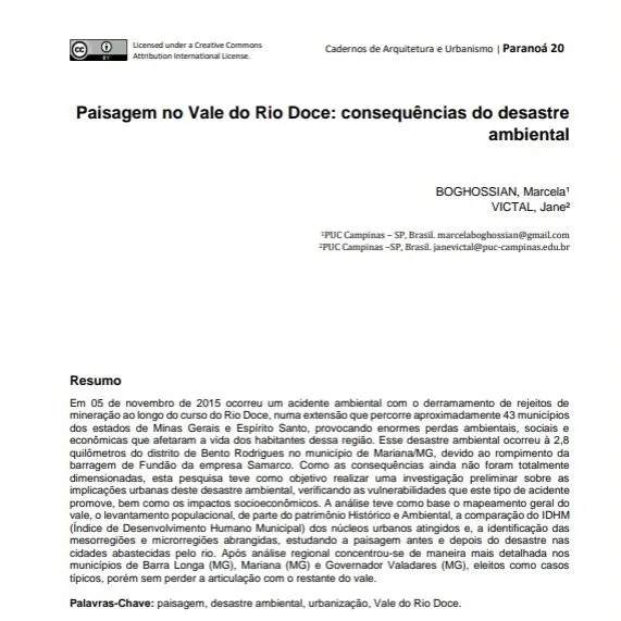 Paisagem no Vale do Rio Doce: consequências do desastre ambiental.