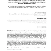 O Rompimento De Barragens De Rejeitos De Minério E O Dano Ao Patrimônio Cultural Dos Oprimidos Das Bacias Dos Rios Doce E Paraopeba