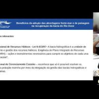 8º Webinário Conhecimento em Pauta – Abordagens de fonte-mar e de paisagem: integração da qualidade da água e conservação da biodiversidade na restauração do rio Doce.